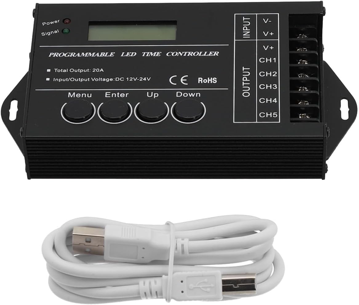 TC420 controlador de temporizador para recrear ciclos solares en acuarios y terrazas con LED