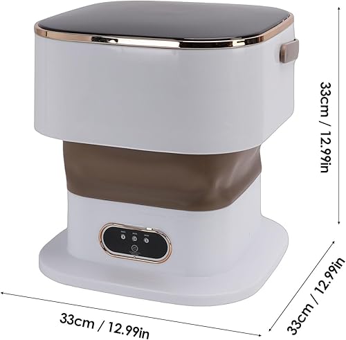 Vista 8 de Yosoo Portable Washing Machine, 15L Mini Collapsible Washer with 3 Cleaning Modes for Baby Clothes, Adjustable Timer 3 Cleaning Modes for Home