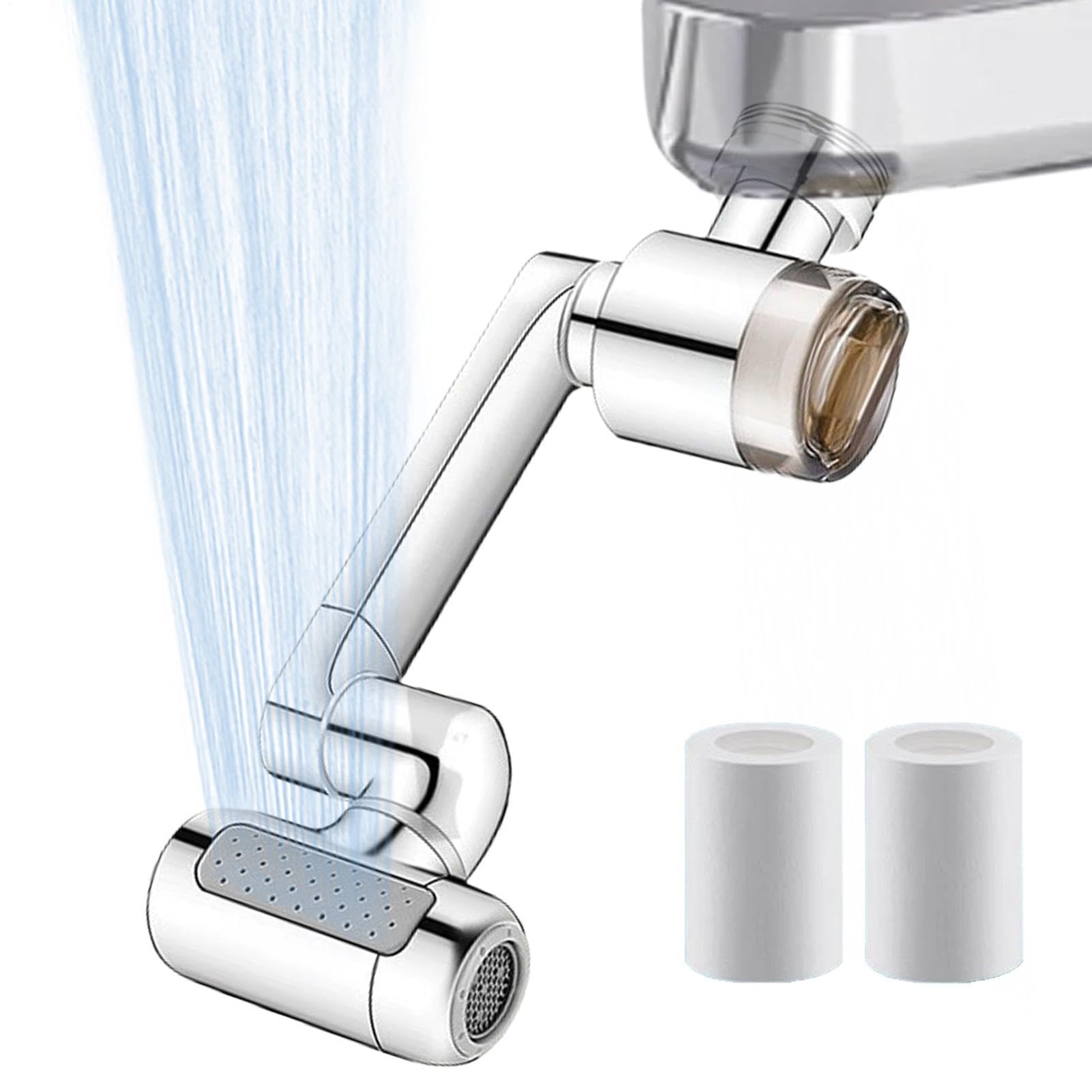 GLETSF 3 Kitchen Tap With Pull Out Sprayer Swivel Spout Mixer Faucet Singlever Waterap For Kitchen Sink Drinking Water Tap Modern Kitchen Mixer,Brushed Gold-A,Chrome-A