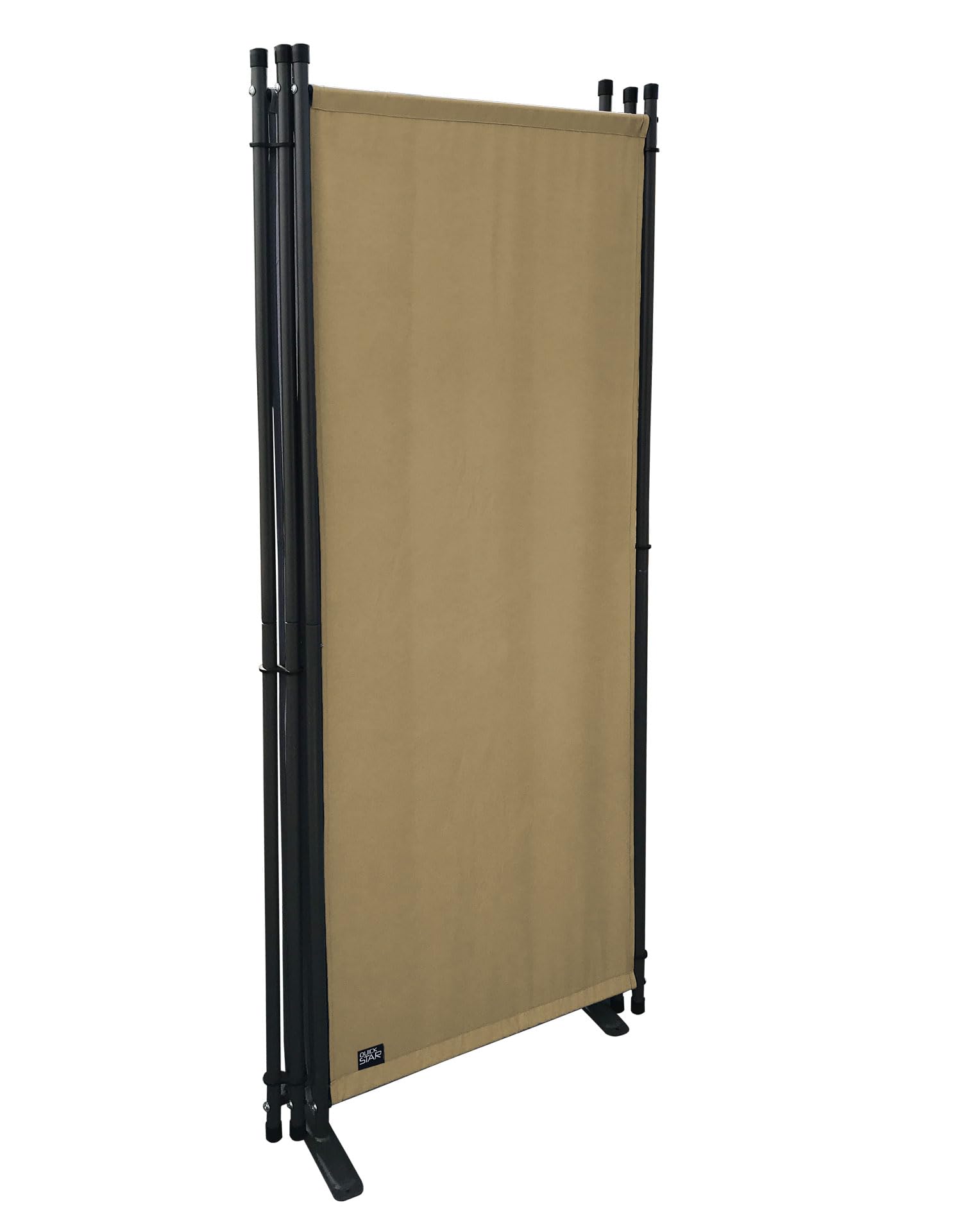 QUICK STAR parawan 6-cz??ciowy, 340 x 165 cm, z materia?u, cianka dzia?owa, balkon, ochrona przed wzrokiem, sk?adany, piasek