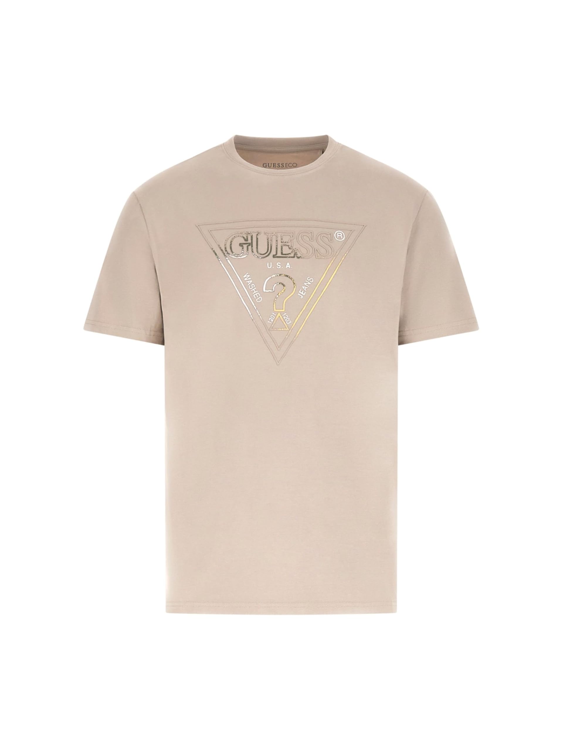 Guess Men's Beige T-Shirt, M