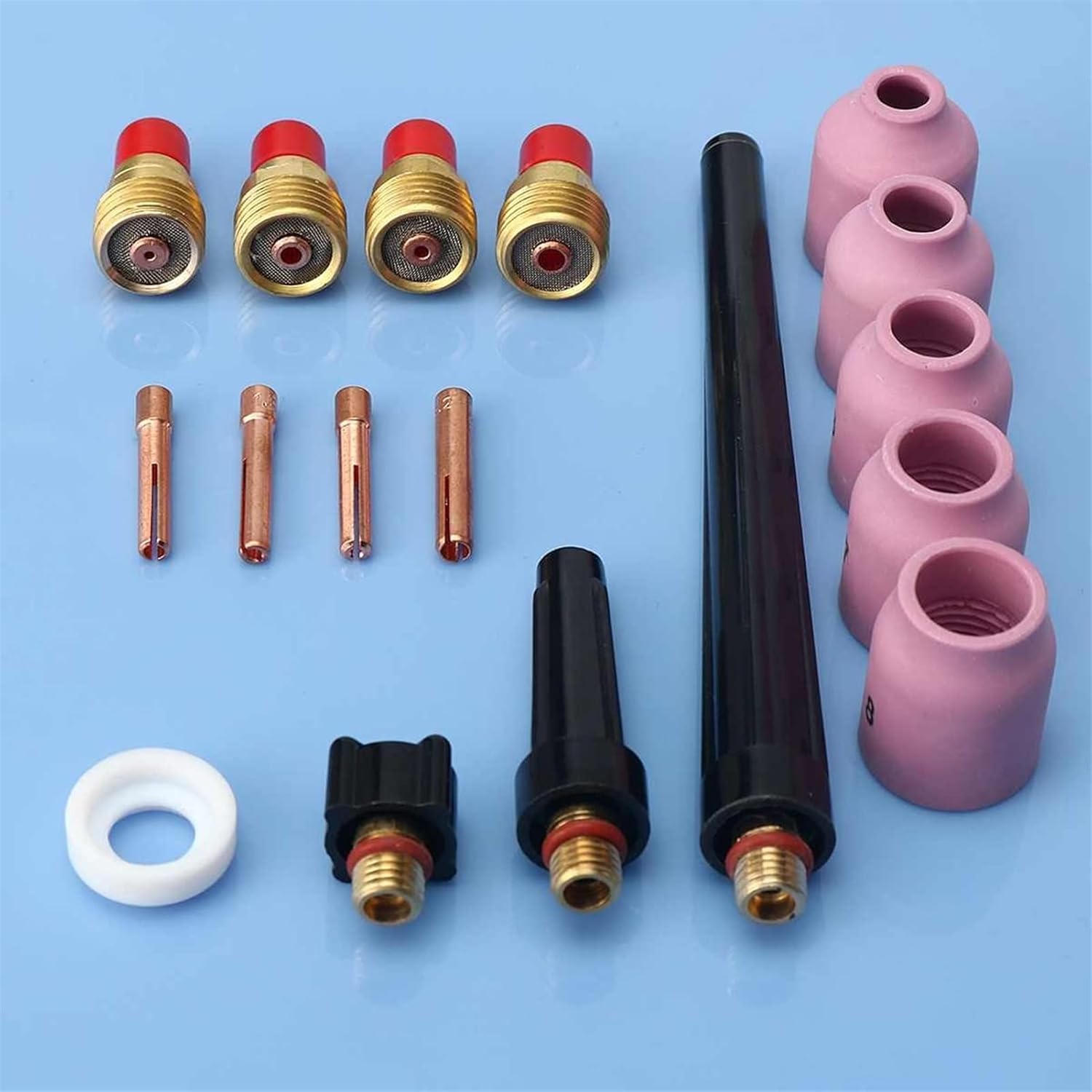 17 Pcs TIG Welding Torch Stubby Gas Lens Accessory Kit Set for WP9/20/25 Series 0.040"-1/8" Tool Accessories tig Welding Accessories