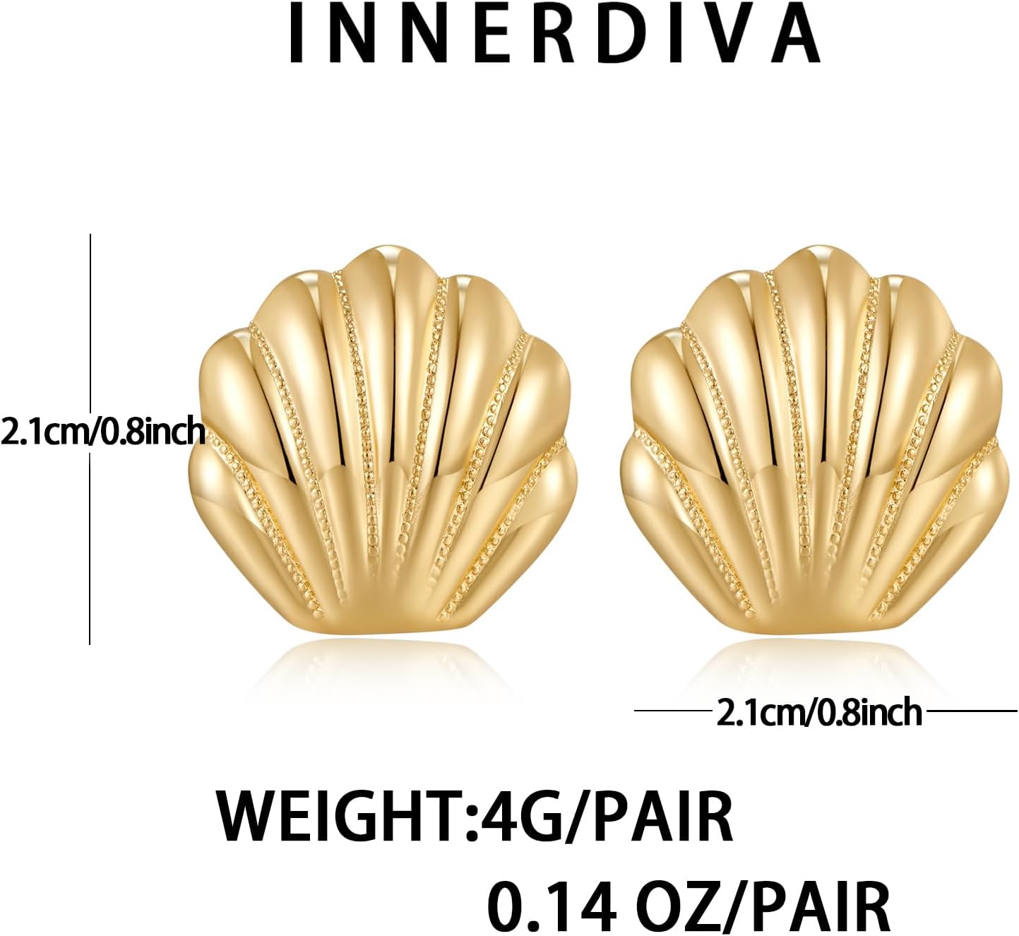 Gold Boho Ocean Earrings, Shell Earrings Seashell Stud Earrings Beach Jewelry Gifts for Women - Image 7