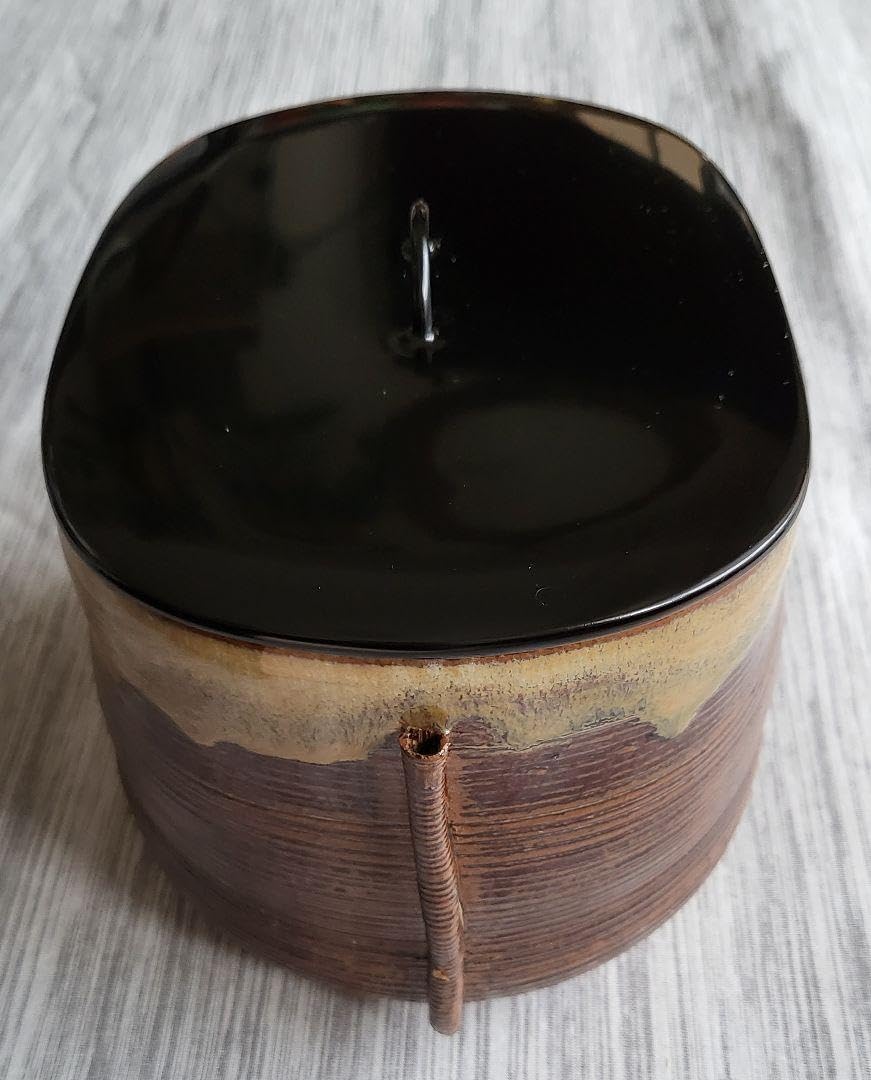 裏千家 高取焼 鬼丸碧山作 水指 P655水指『高取焼』『鬼丸