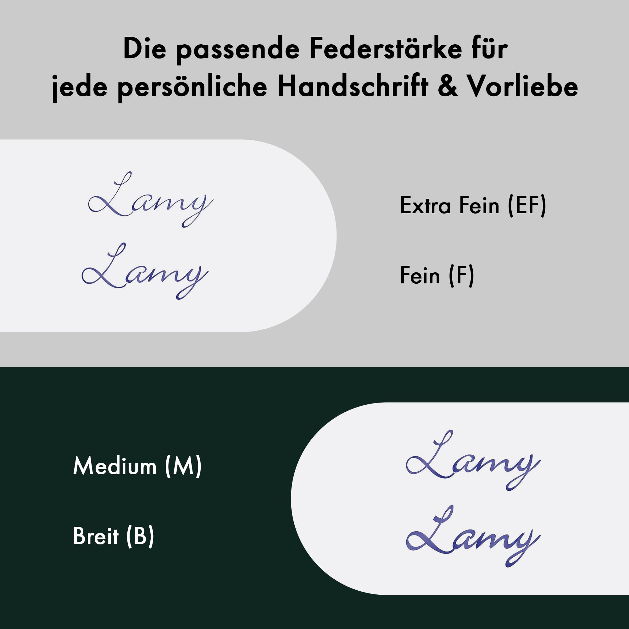 Lamy studio black forest Füller – universeller Füllfederhalter in elegantem Gehäuse aus Ganzmetall – mit propellerförmigem Clip & Stahlfeder in Strichbreite F – inkl. Tintenpatrone T 10 blau