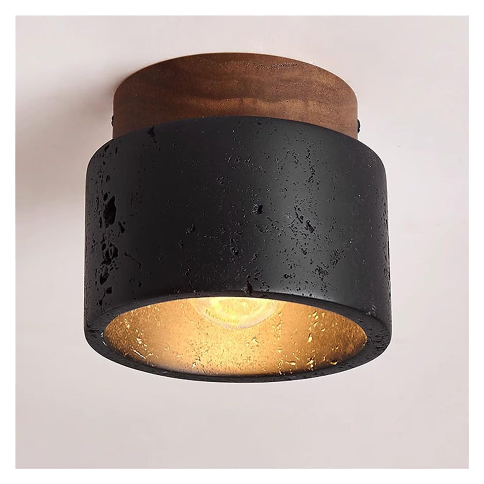 VALORCIRONA Black Hole Stone Wabi-sabi Style Ceiling lamp Designer Living Room Bedroom Aisle Staircase Personalized Art Bedroom Bedside Lighting