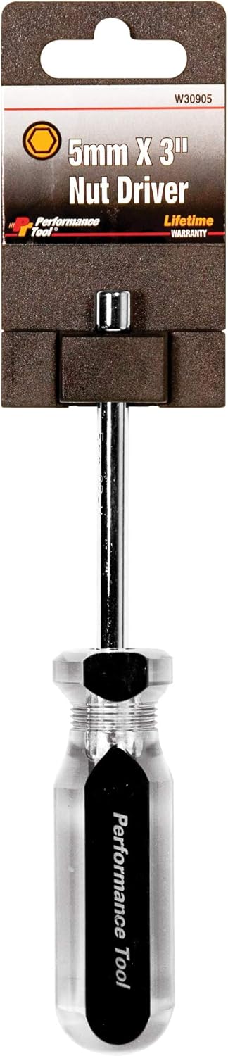 Performance Tool W30909 9mm x 3" Metric Professional Nut Driver