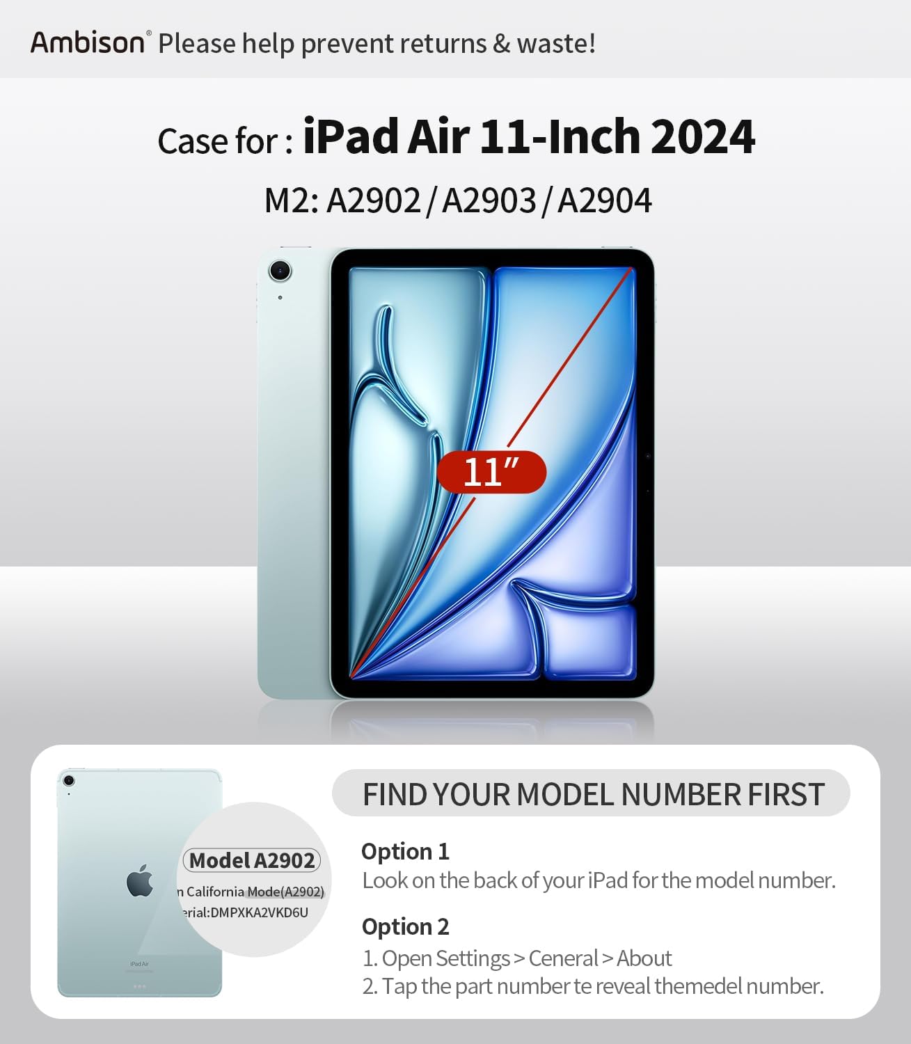 Ambison iPad Air 11 inch Case 6th Generation 2024(M2), with 9H Tempered Glass Screen Protector,Full-Body Shockproof Sturdy Cute Cover with Butterfly Wings Stand,Shoulder Strap,Pencil Holder-Multicolor