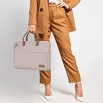 RAINYEAR 14 Inch/15.6 Inch Laptop Bag for Women, Protective Waterproof Large Capacity Computer Shoulder Bag with Handle