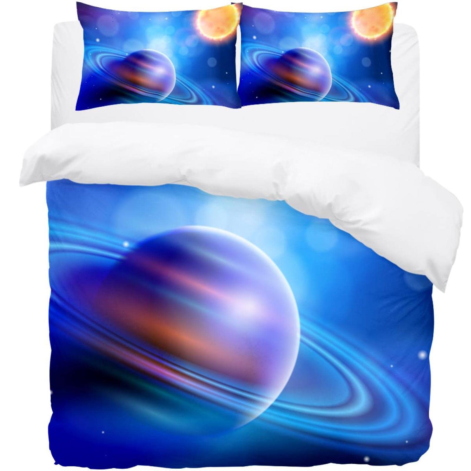 Housse de couette galaxie anti-froissement en tissu doux ciel étoilé