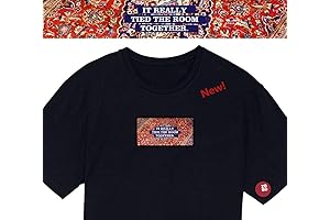 The Dude Abides on a Red Oriental Rug T-Shirt
