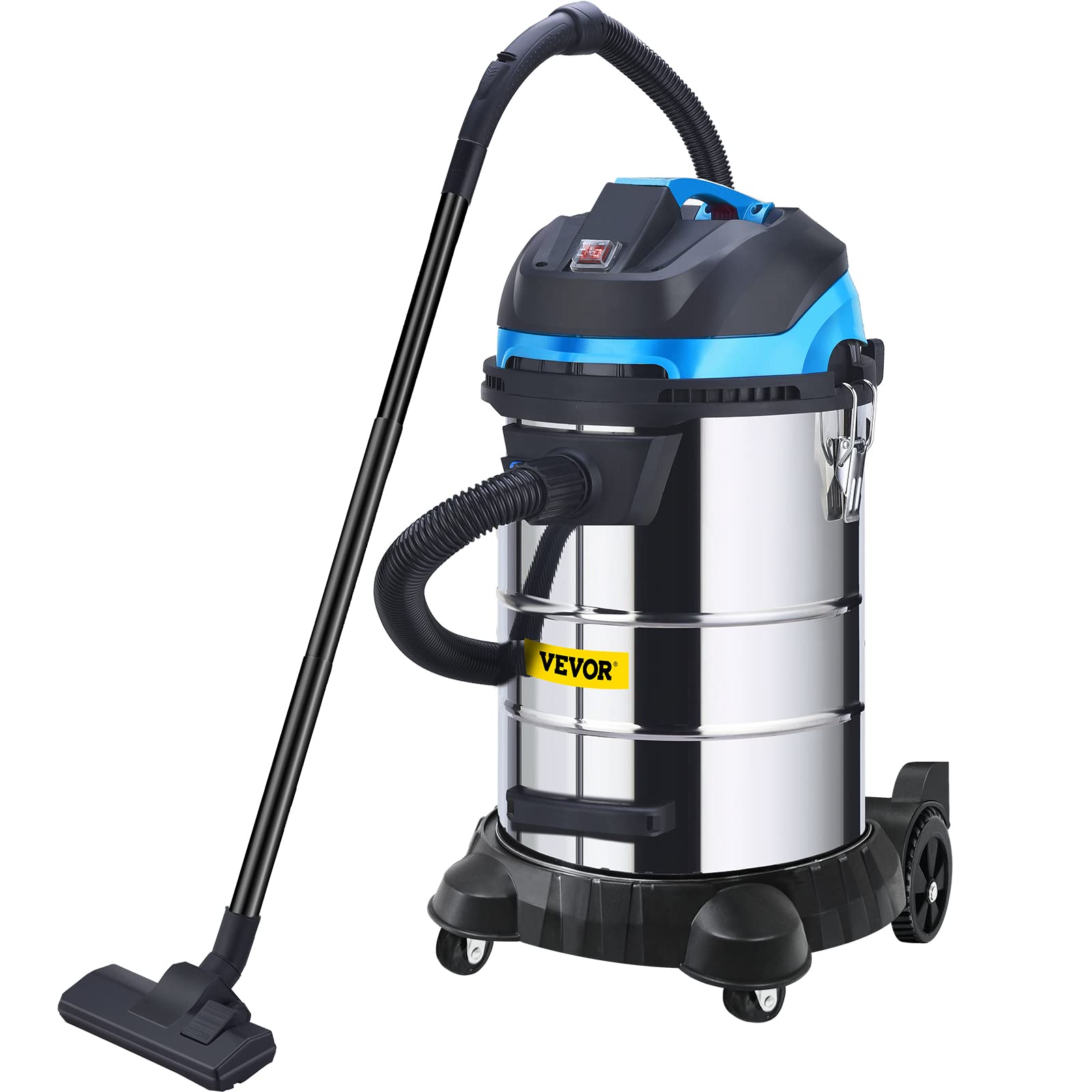 VEVOR Dust Extractor, 13.5 Gallon Wet & Dry HEPA Filter, Automatic Dust Cleaning, 1200W Powerful Motor Vacuum Cleaner,Heavy-Duty Shop Vacuum with Attachments