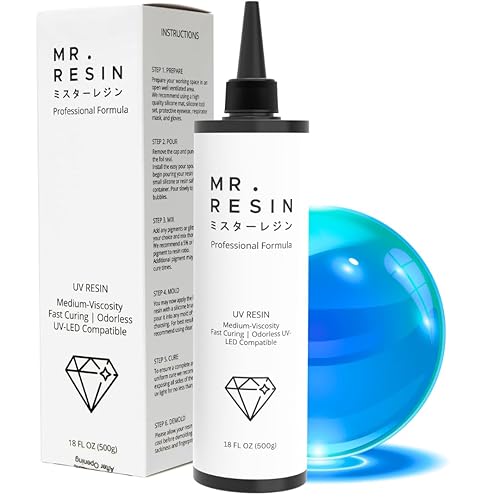 Mr. Resina UV Resina Tipo Duro Claro Rápido Curado UV LED Luz del Sol Cure para Artes y Artesanías y Joyería