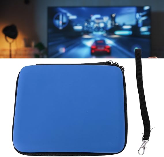 Konsolen Reise Tragetasche für 2DS Konsolenspielkarte und Anderes Zubehör mit 8 Spielkartenhaltern (Blue)