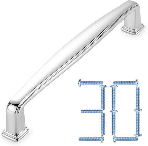 Miniatura 45 de KOOFIZO Paquete de 20 tiradores de gabinete de cocina de níquel cepillado de 3 pulgadas, manijas de gabinete de color plata satinada, herrajes