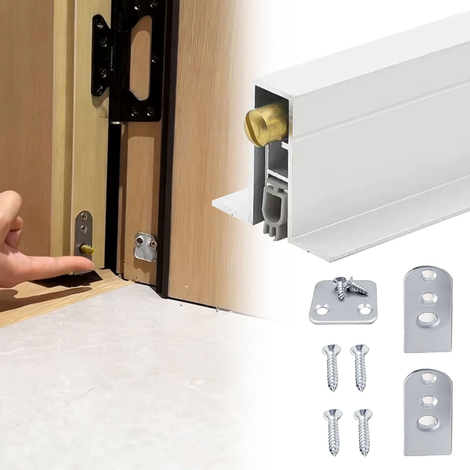 Burlete automático de caída para puerta: aislamiento acústico y protección antipolvo