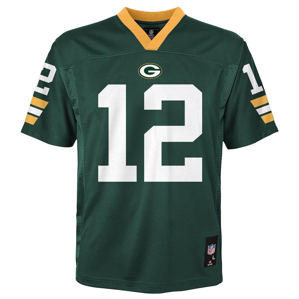 Aaron Rodgers Green Bay Packers Green NFL Youth 2013 Season Mid-Tier Jersey