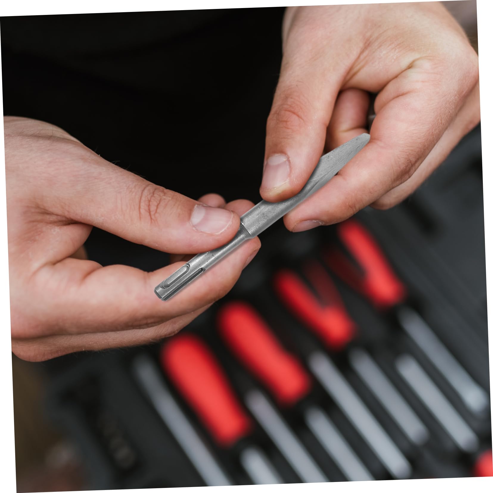 TOPBATHY Set di 5 Scalpelli per Calcestruzzo, Acciaio e Plastica, per Pareti in Cemento, Taglio Preciso, Operazione Stabile, Custodia per Vari Progetti