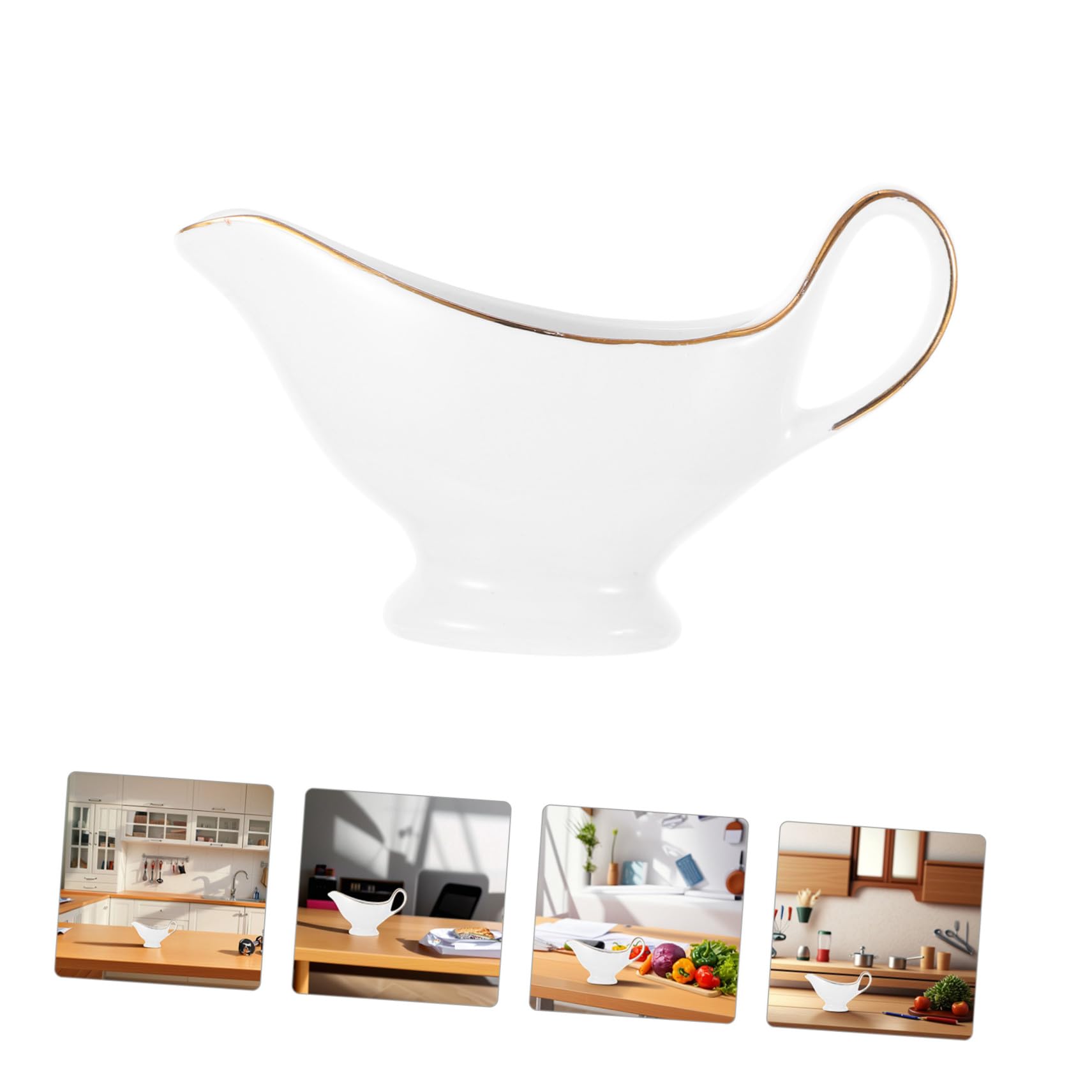 NUOBESTY Salsiera in Dorato, Contenitore per Salsa e Aceto, per Ristoranti e Feste, Design e Funzionale