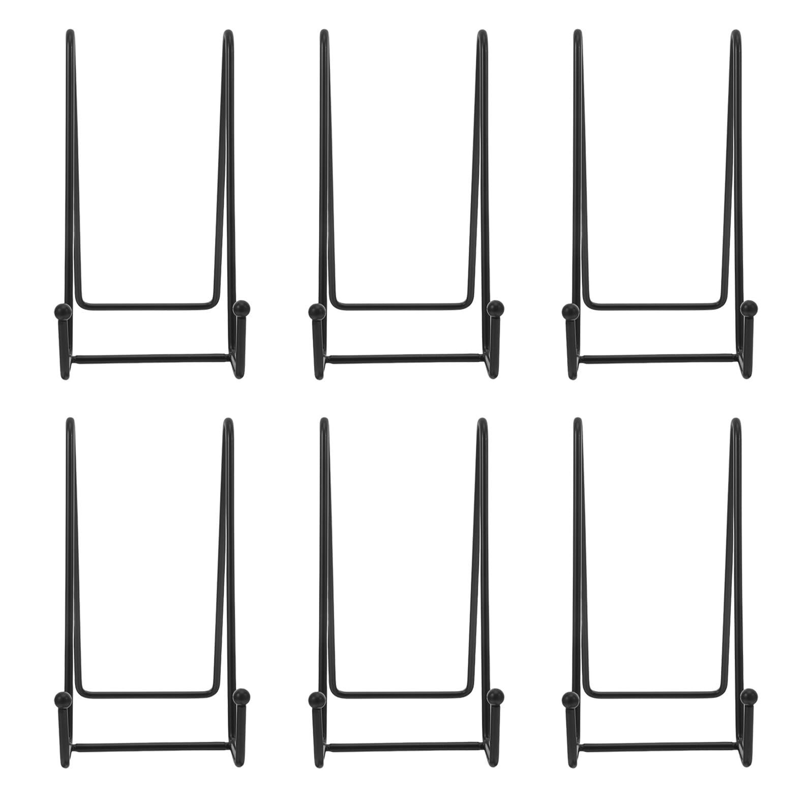 Chevalets en fer noir lot de 6 présentoirs assiettes supports cadres photo de table