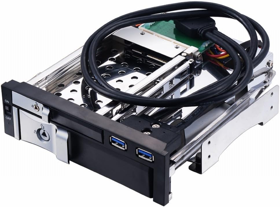 – 5 25 inch Internal Dual Slot Hard Disk Case 2 3 HDD SSD Enclosure Tool Design with USB3 0 Ports Safety Locks