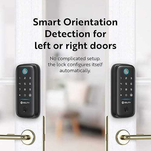 Miniatura 8 de GT5BK - Cerradura inteligente 4 en 1 sin llave con huella digital, aplicación, PIN y llave, grado ANSI 3, compatible con Alexa y SmartThings,