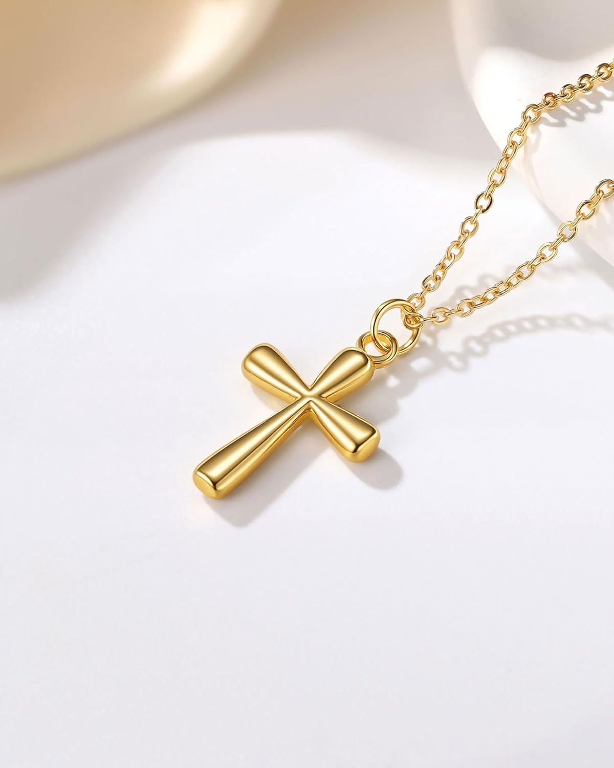 Happy 9th/10th/11th/12th Birthday Gifts for Girls, 14K Gold-plated Cross Necklace for Girls