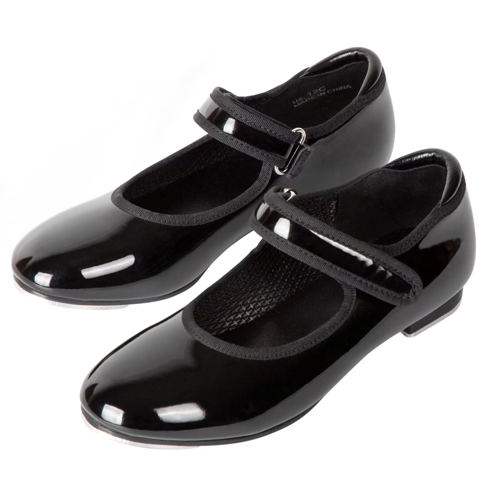Zapatos de tap para niñas, suela dividida, color negro, zapatos de baile para niñas y niños