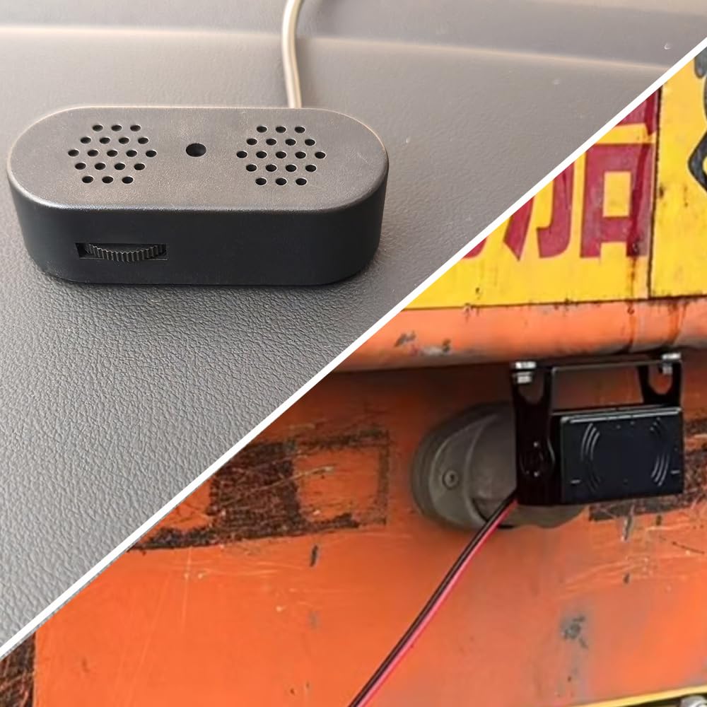 11GHz Millimeter Wireless Wave Radar Parking Sensor Kit - Backup Rador Assist System for Trucks, Trailers, Pickups, RVs, Lorries, and Vans | 12-24V, 3M Distance Detection with Sound Warning