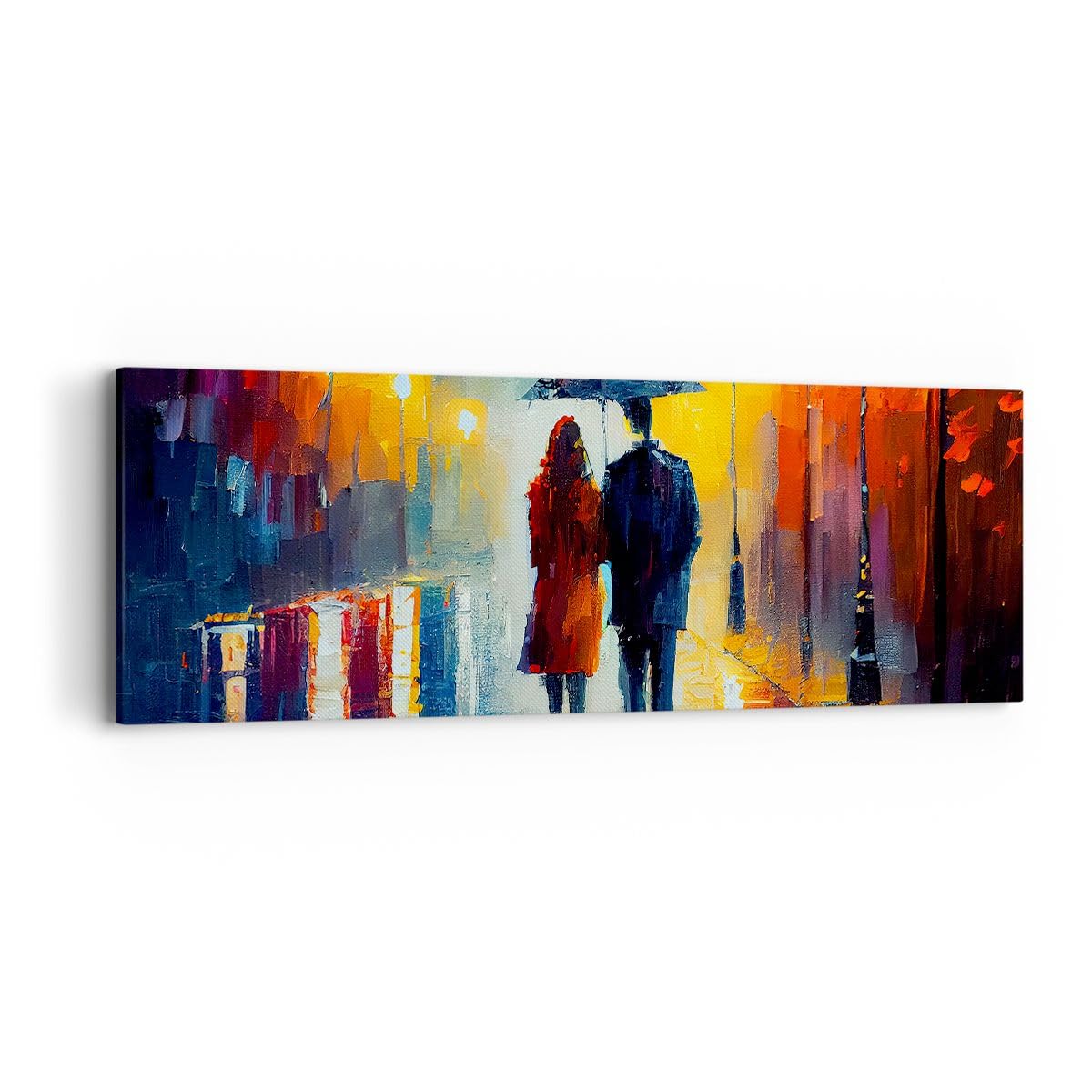 ARTTOR Lienzos decorativos Pareja Romántico Caminar Cuadro Sobre Lienzo Moderno 90x30cm Cuadros Decoracion Salon Dormitorio Cocina Cuadros Pared Imágenes Wall Art Prints Decor Canvas AB90x30-6011