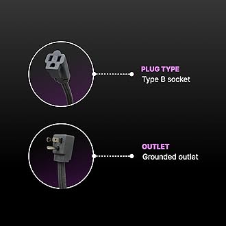 Xtricity 6 FT Heavy Duty Air Conditioner and Appliance Extension Cord, 14 Gauge, 15 Amp, ETL Listed, Grey