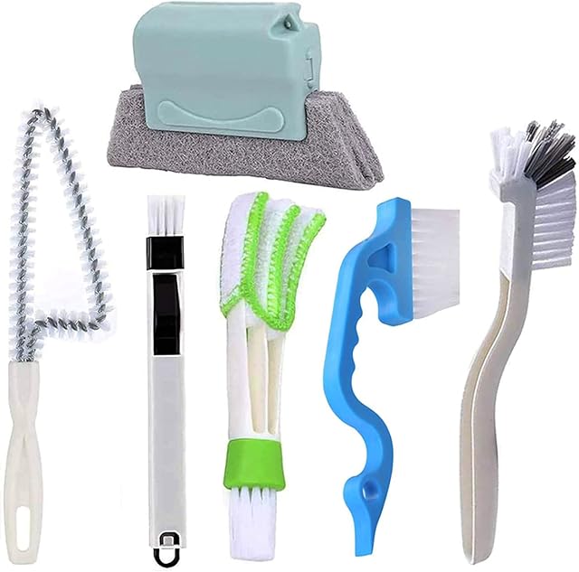 Window Cleaning Brush,Household Window Groove Cleaning Brush, Small Cleaning Brush Set For Kitchen,Blinds Sliding Door Track Gap Corner Cleaning Brush