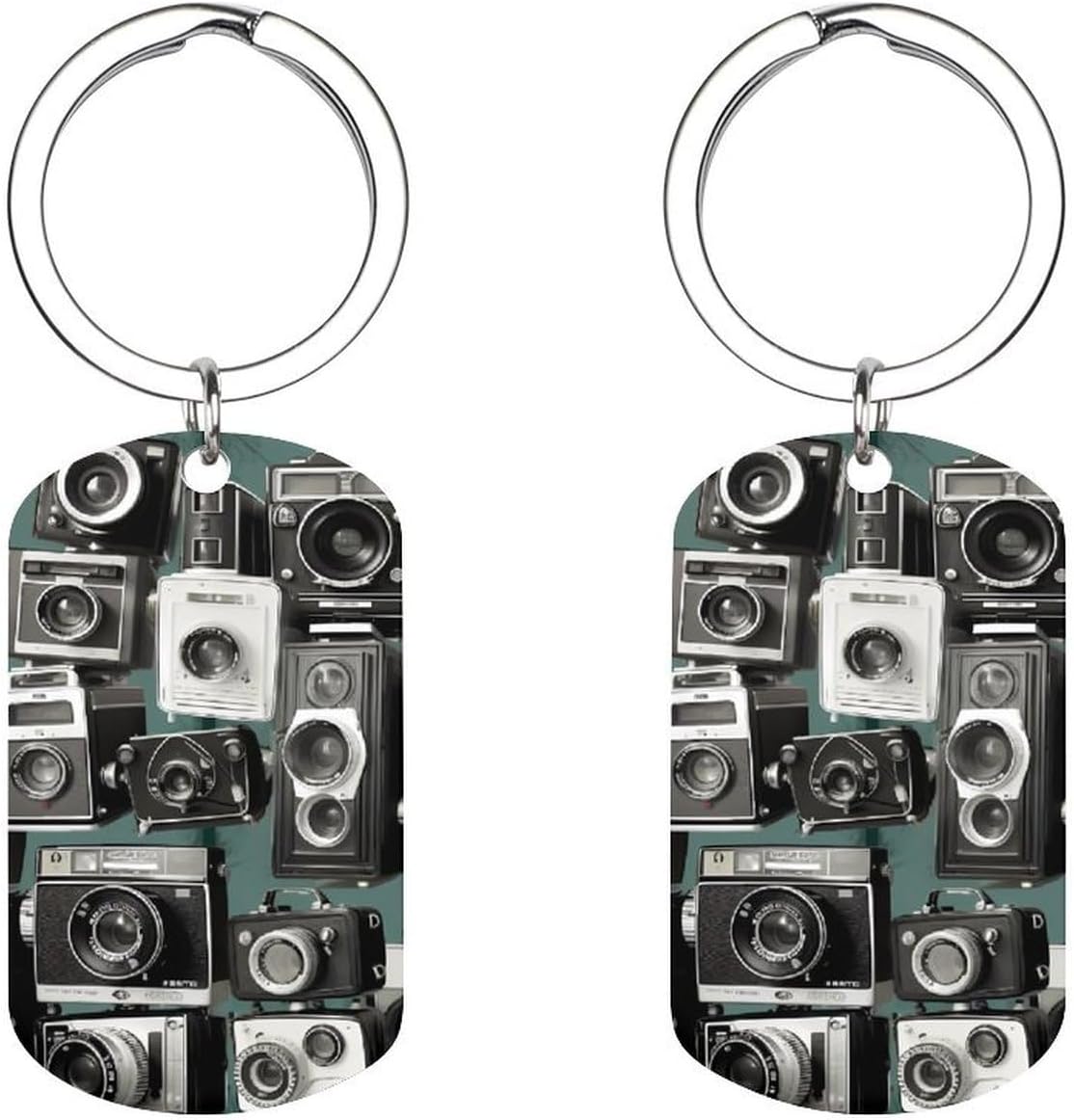 Retro Cool Camera Collection Keychain Stainless Steel Key Chains Personalized Metal Key Rings For Funny Gift Hangings Accessories