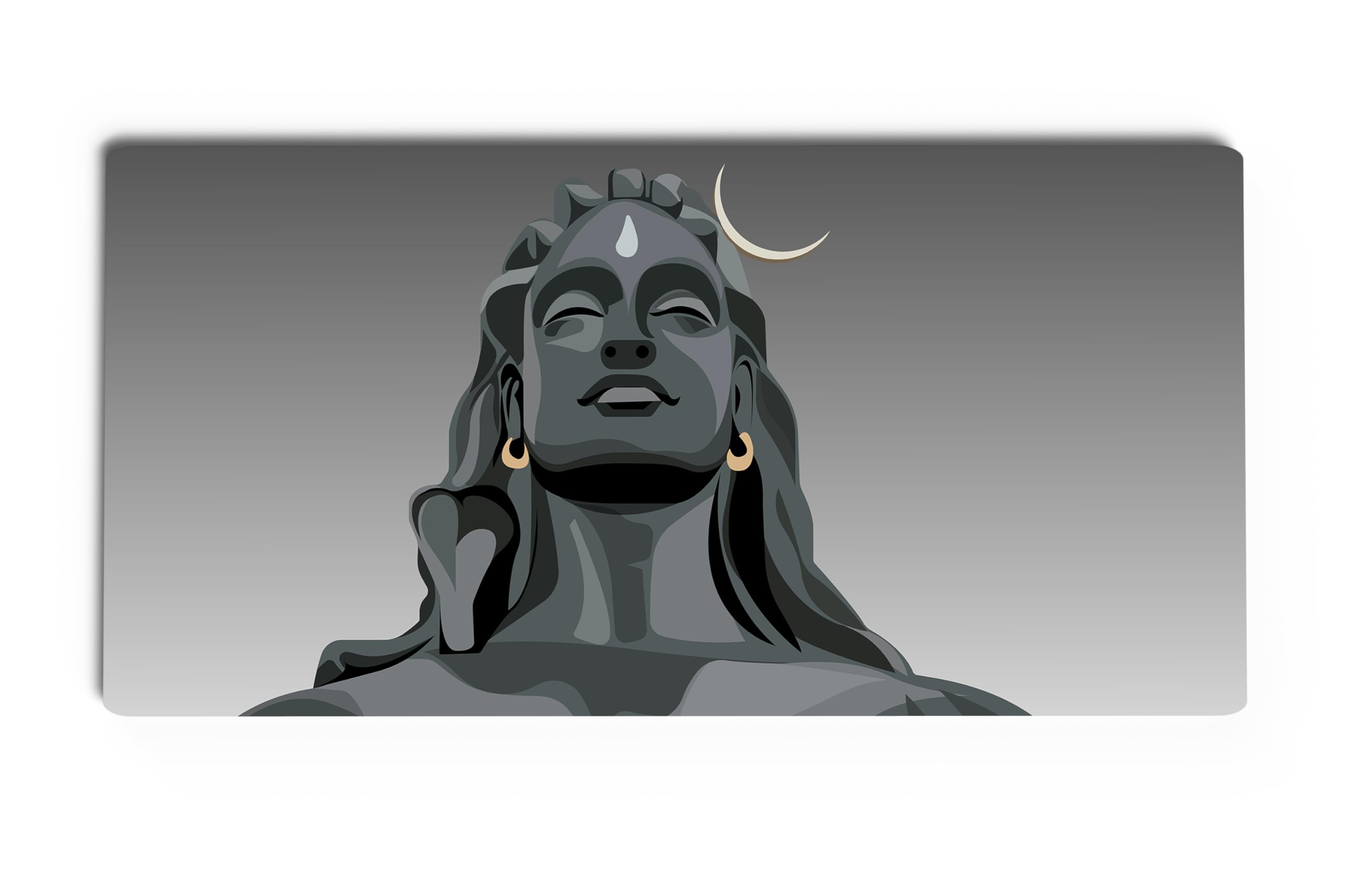 Large Mouse Pad, Desk Mat, Adiyogi Lord Shiva, Non-Slip Rubber Base, 23x11 Inch 3 MM Thickness, Multi-Functional Gaming Mouse Pad (Lord Shiva Grey)-image-33