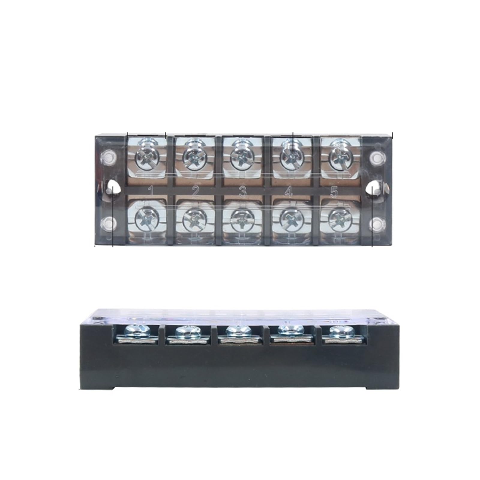 Bornier TB 45A 5P pour boîtier de distribution électrique - 2
