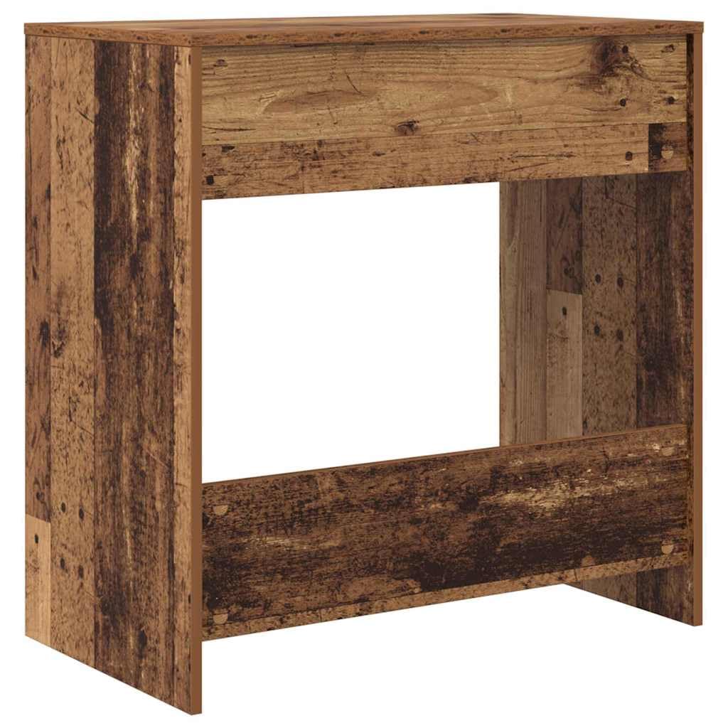 Scrivania Porta PC in Legno Ingegnerizzato 77.5x43x79 cm | Tavolo da lavoro compatto per camera da letto e studio, dotato di cassetto e mensole per organizzare documenti.