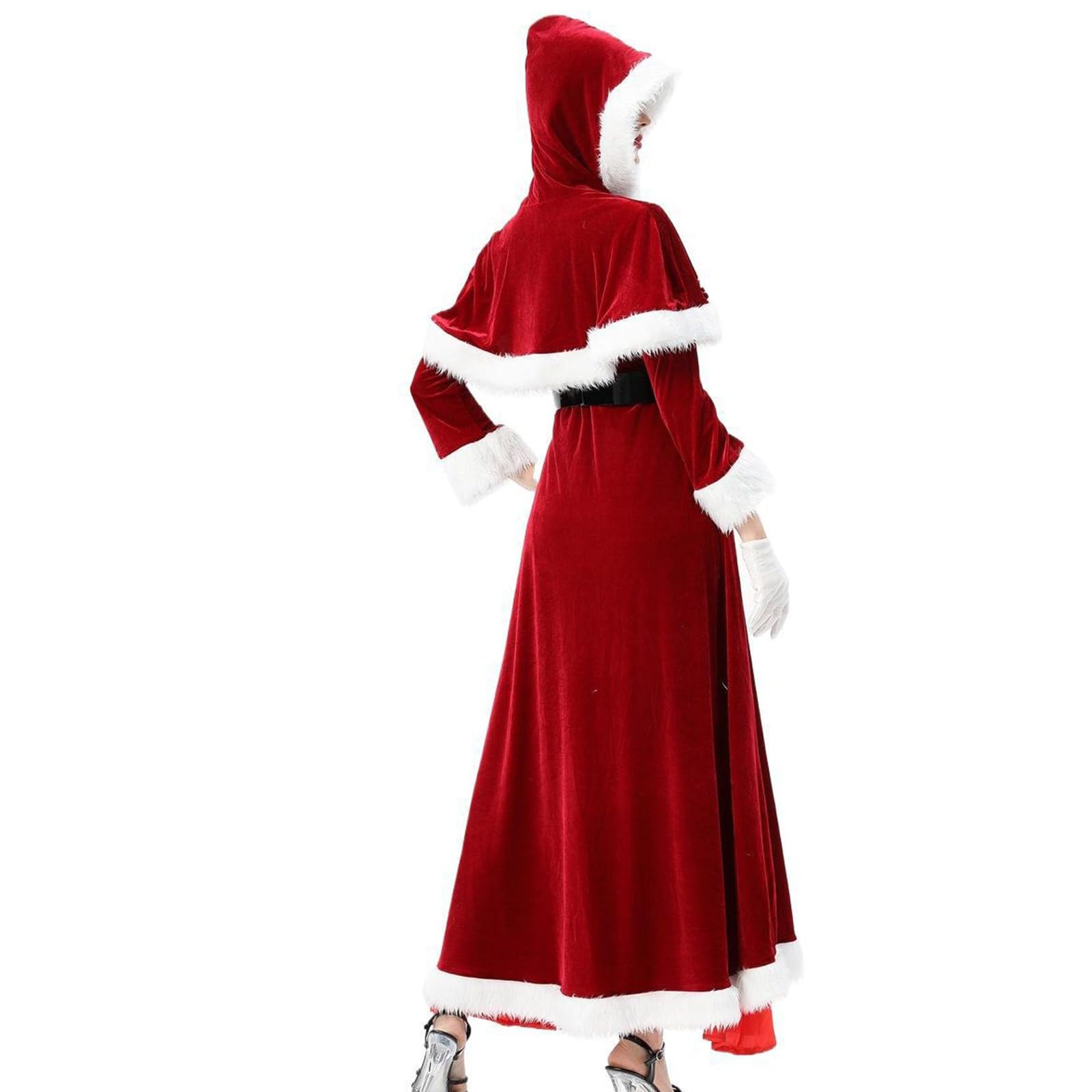 Generico Vestito Natale Donna Abiti Natalizi Donna Eleganti Vestito Natale Donne Elegante Abito Natalizio da Donne a Manica Lunga Girocollo Vestiti Con Stampa Natalizia Carino Grafica Sportivo