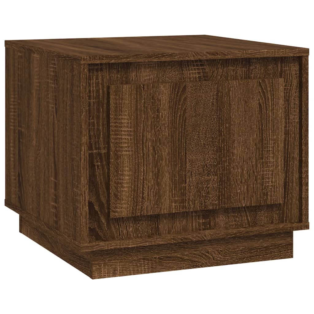 Table basse chêne marron pour optimiser et ranger les petits salons