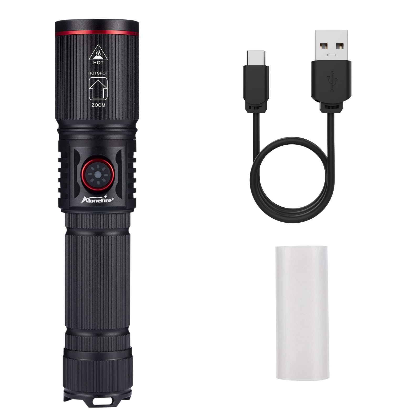 SV96 RGBW Multi-Color LED Linterna USB-C Recargable Zoomable Rojo Verde Azul Blanco Luz para Astronomía Caza con Batería 7