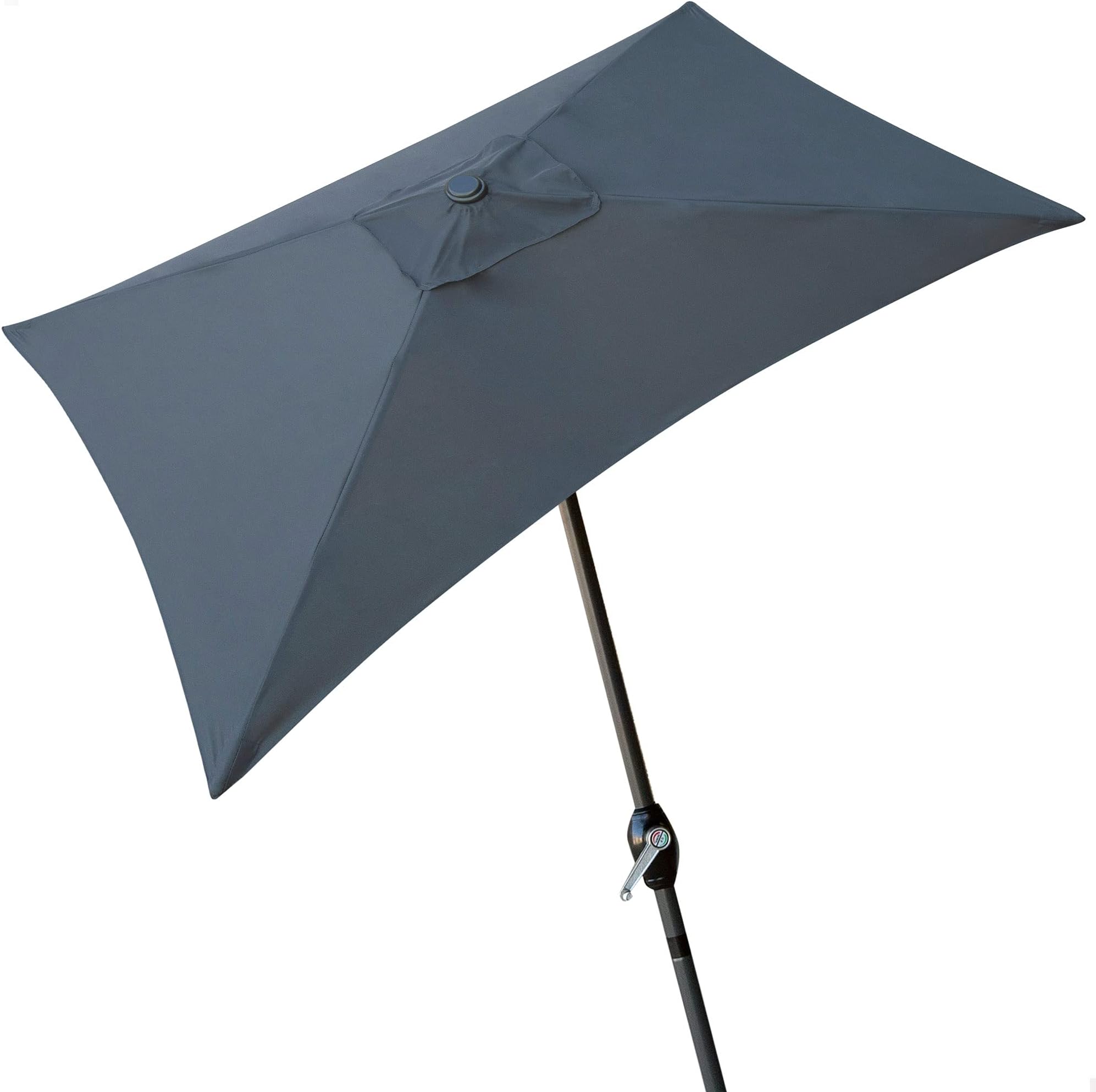 Rectangular parasol for balcony Aluminium grey 200x120 cm