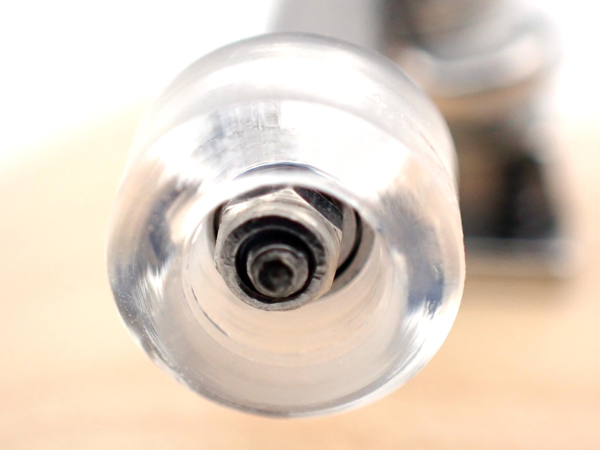 SPITBOARDS Wałek uretanowy 60D z łożyskami Real Ball Bearings Professional CNC Quality - przezroczyste