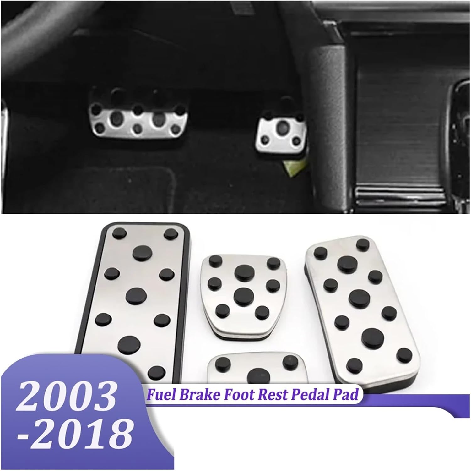 Fuel Brake Foot Rest Pedal Pad AT MT Clutch Cover Compatible With Subaru 2003-2018 Legacy 2003-2005 XV 2012-2017(3pcs AT)
