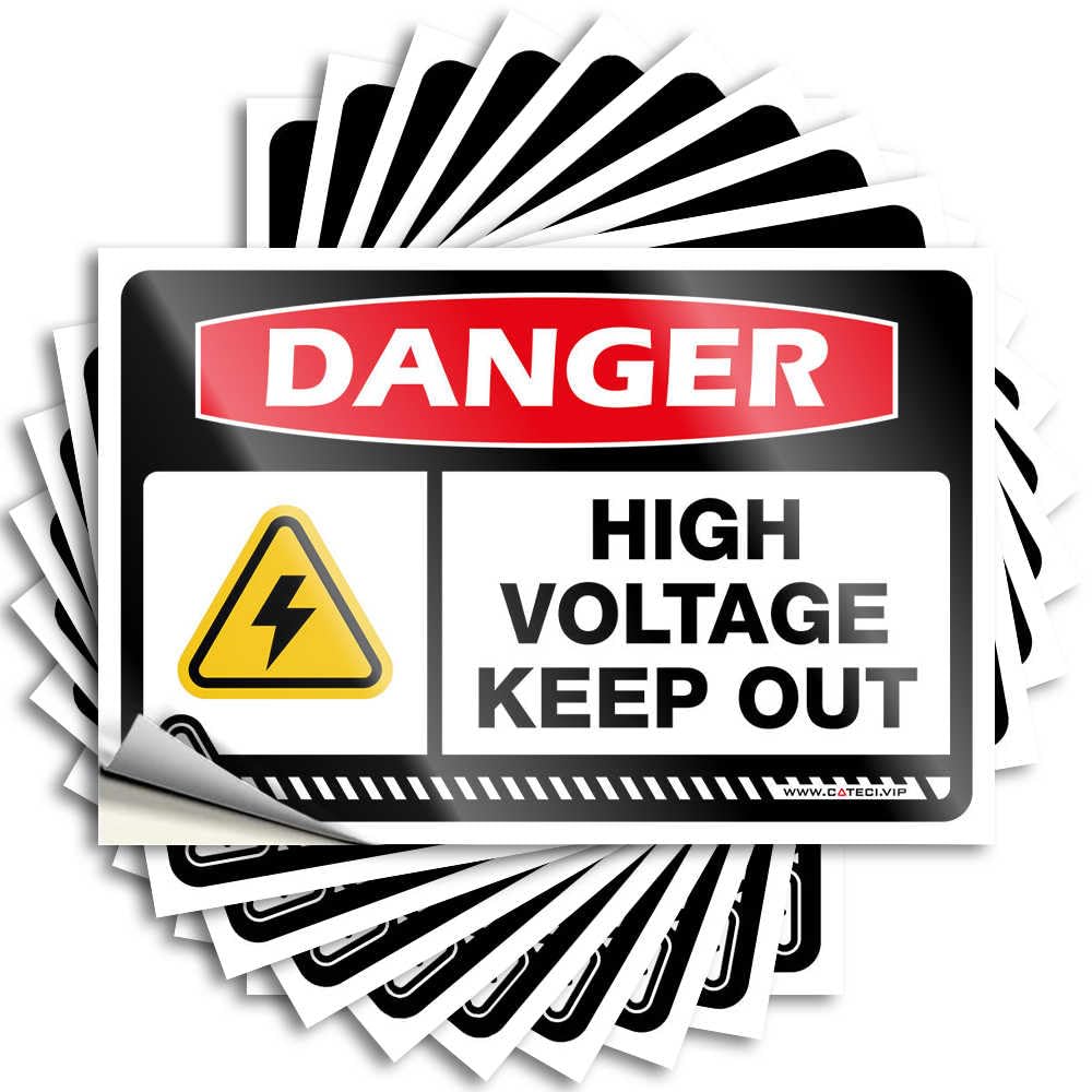 Porch Decor Sticker - Bookish Birthday Tumbler Danger High Voltage Keep Out(6X9CM)