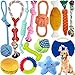 Amzeeniu Giocattoli per Cani,14 Pezzi Giocattoli di Corda Cane Corda Cane Resistenti Giochi Rope Giocattolo interattivo in cotone con nodo per Pulisce i Denti Cane per Cani Grandi Giochi Cane Set