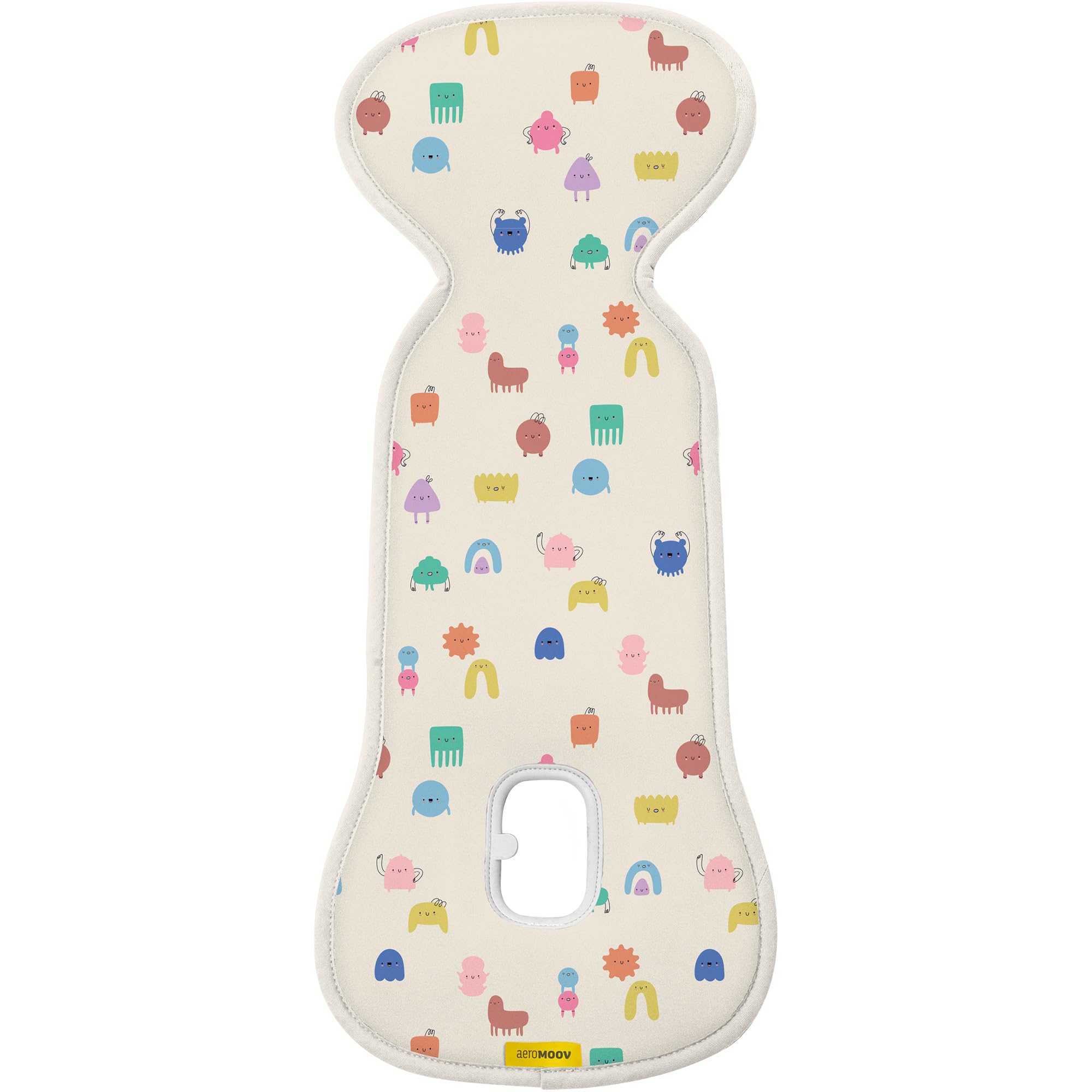 Aeromoov - Baby Sitzauflage Air Layer - Einlage Für Autositz oder Kinderwagen - Gruppe 0 - Antischwitz Sommerbezug - Bio-Baumwolle - Funny Shapes