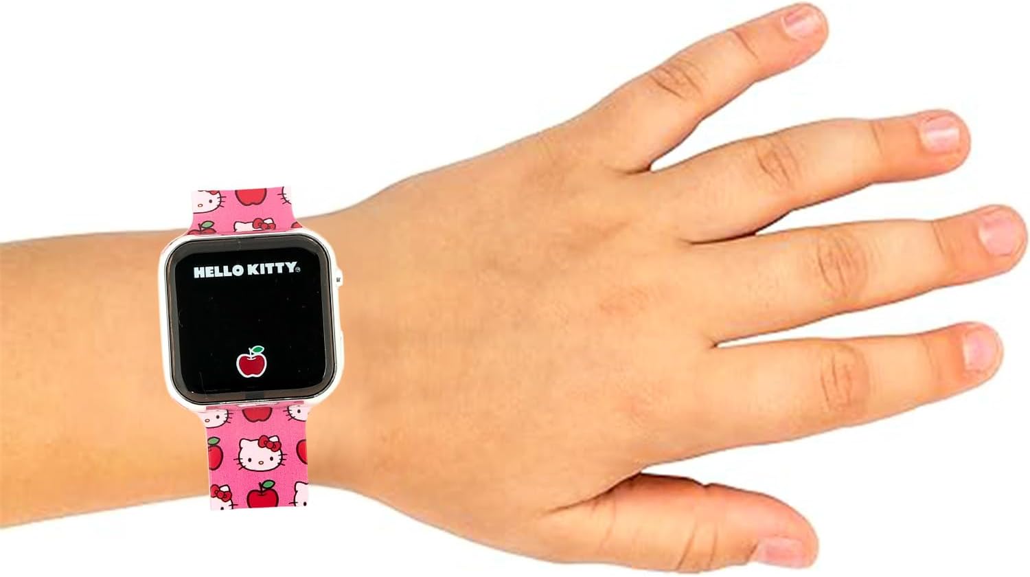 SANRIO Hello Kitty Watch for Girls - Bundle with LED Digital Watch for Kids with Pink Straps Plus Stickers | Easy to Read Hello Kitty Wristwatch for Kids