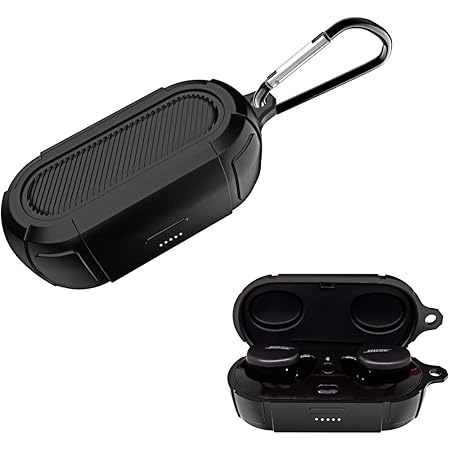 Amazon Com Wqnide Compatible With Bose Sport Earbuds Case Front Led Visible Soft Silicone Protective Cases Cover Skin Designed For Bose Sport Earbuds Case Women Men With Keychain Black Electronics