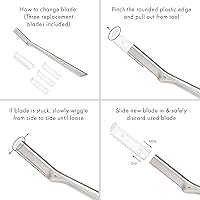 Vista 2 de Tweezerman Cuchillas de repuesto para maquinilla de afeitar facial, 4