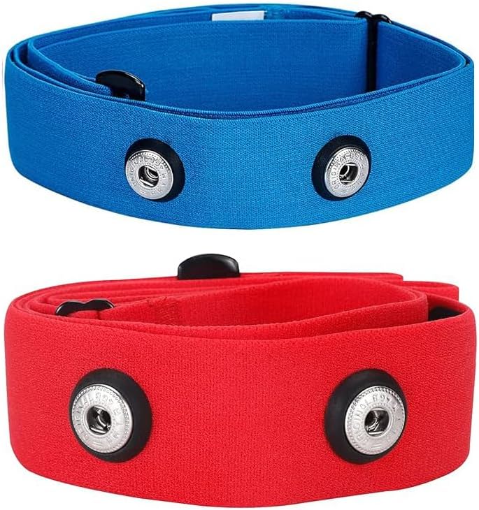 Correas de pecho de repuesto para monitor de frecuencia cardíaca compatibles con Polar H7 H9 H10 Wahoo Tickr Garmin Cinturón de pecho HR Senor M-XXL