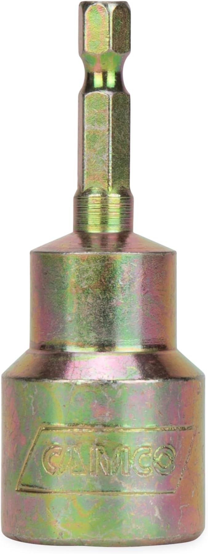 Camco RV Scissor Jack Drill Adapter Socket - Designed for 1/4-Inch Hex Quick Connect Chucks - Forged of Carbon Steel & Zinc Plated for Corrosion-Resistance (48865)
